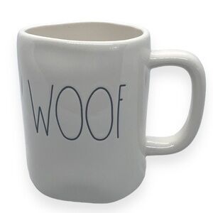 RAE DUNN Artisan Collection WOOF Mug By Magenta 16 oz‎ White